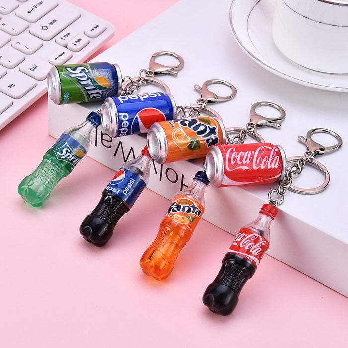 Keychains al por mayor para mochilas PVC Cola Bottle Keychain MOQ≥2 JDC-KC-YY029