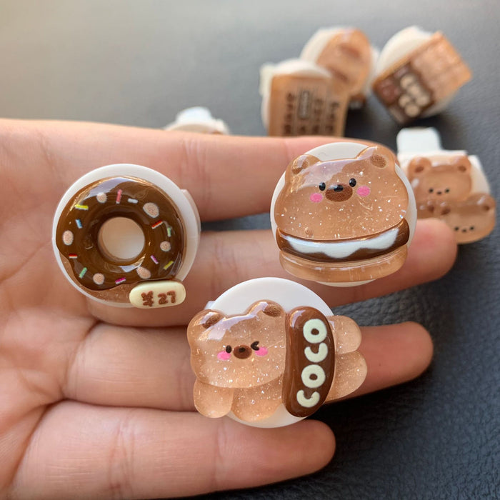 Wholesale Car Accessories Resin Transparent Jelly Chocolate Bear Air Outlet Perfume Clip MOQ≥2 JDC-CA-Chenx001