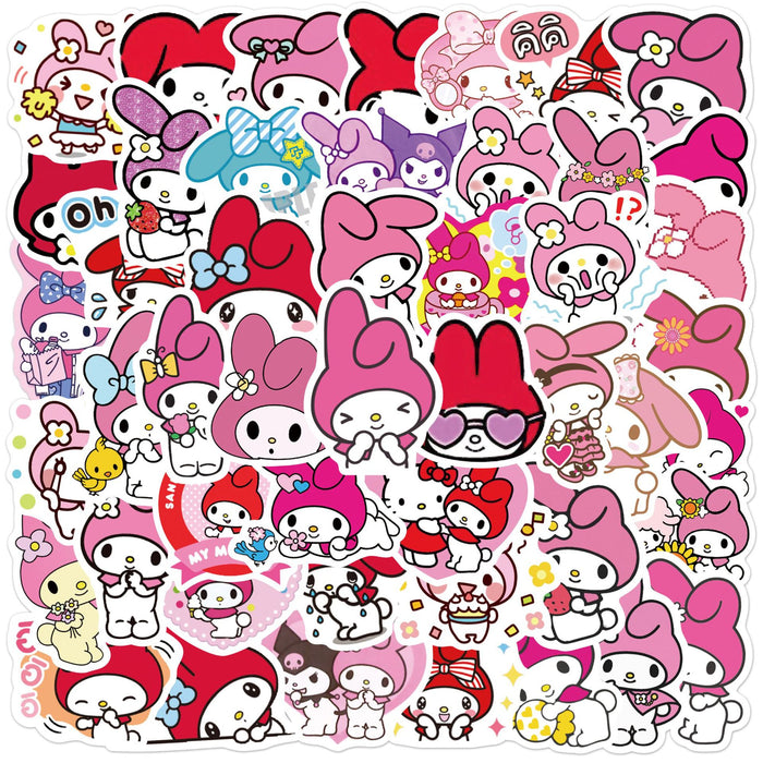 Wholesale Sticker PVC Cute Pink Cartoon Waterproof 50 Sheets MOQ≥3 (S) JDC-ST-HQiao007