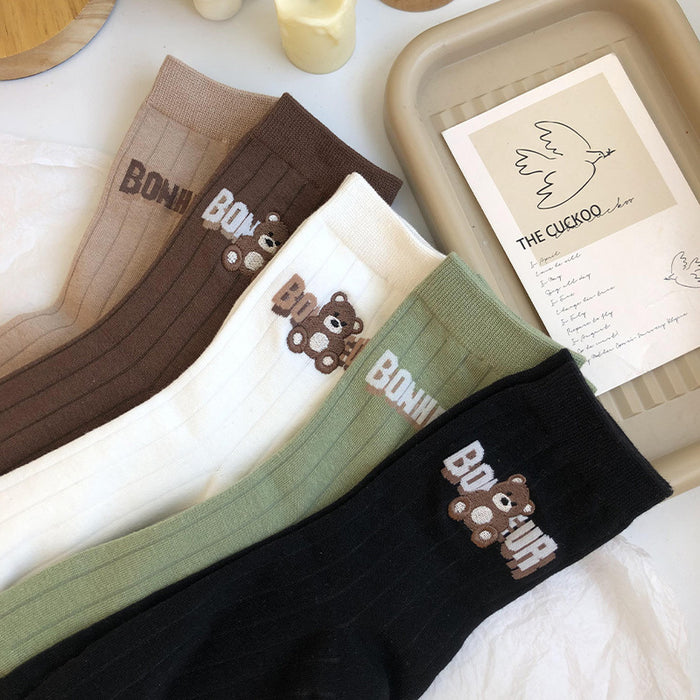 Wholesale Socks Cotton Cute Bear Warm Socks MOQ≥2 JDC-SK-JiaF006