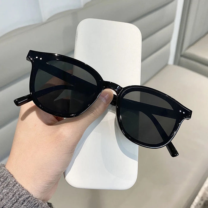 Wholesale Sunglasses PC Brown Anti-UV Retro MOQ≥2 JDC-SG-YuC003