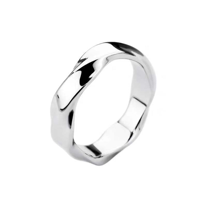 Anillo al por mayor titanium steel mobius ring wave twist pareja anillo moq≥2 jdc-rs-xinl005