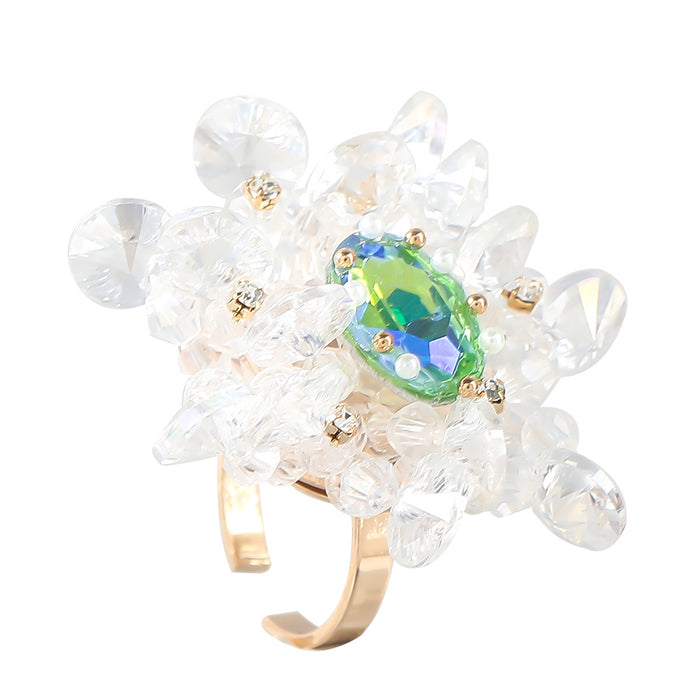 Jewelry WholesaleWholesale Ring Maiden High Simple Crystal Woven Alloy Ring JDC-RS-JL177 Rings 氿乐 %variant_option1% %variant_option2% %variant_option3%  Factory Price JoyasDeChina Joyas De China