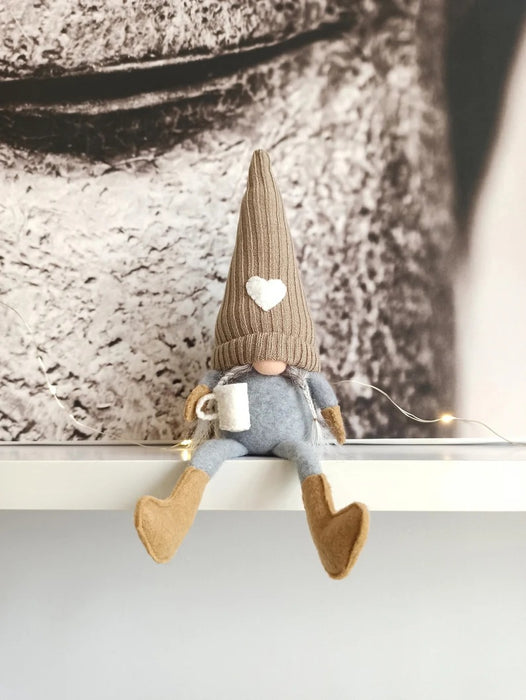 Wholesale Christmas Knitted Faceless Doll Hanging Legs Hand Grinding Coffee MOQ≥2 JDC-DCN-HB013