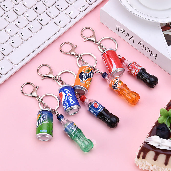 Keychains al por mayor para mochilas PVC Cola Bottle Keychain MOQ≥2 JDC-KC-YY029