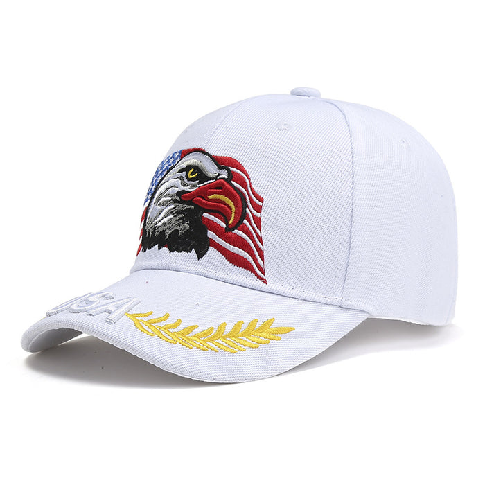 Wholesale wheat ear usa men and women shade duck tongue eagle baseball hat JDC-FH-WenR014