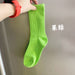 Jewelry WholesaleWholesale thin cotton green mid tube socks JDC-SK-QiuEr003 Sock 秋尔 %variant_option1% %variant_option2% %variant_option3%  Factory Price JoyasDeChina Joyas De China