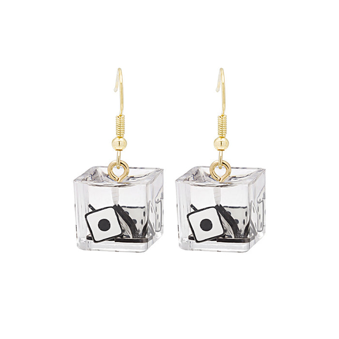 Wholesale Earrings Resin Cartoon Funny Cube Earrings JDC-ES-Mdd043