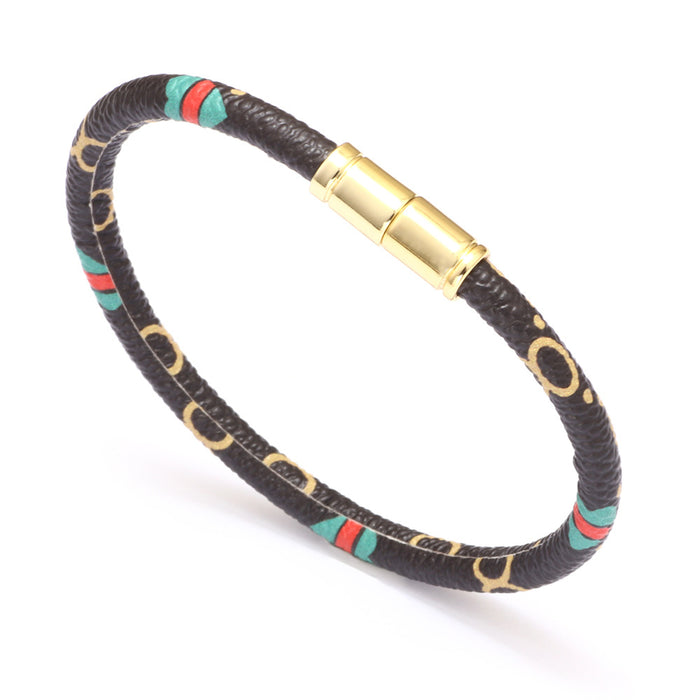 Wholesale Bracelet Colorful Bracelet PU Leather Alloy (F) JDC-BT-QiN001