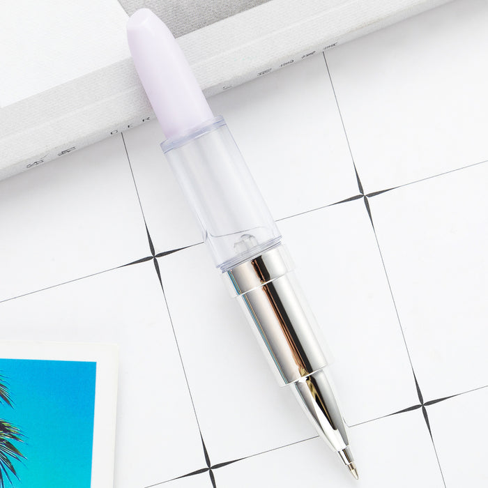 Wholesale Transparent Lipstick Shape Plastic Ballpoint Pen JDC-BP-Huah040