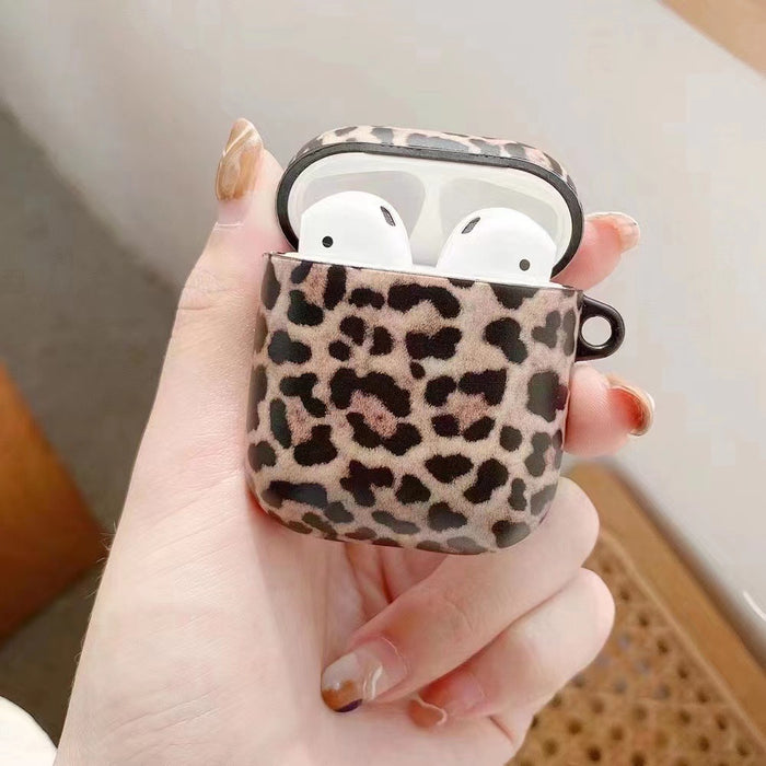 Wholesale Headphone Shell Silicone Frosted Leopard Print Protective Cover MOQ≥2 JDC-EPC-KRL003