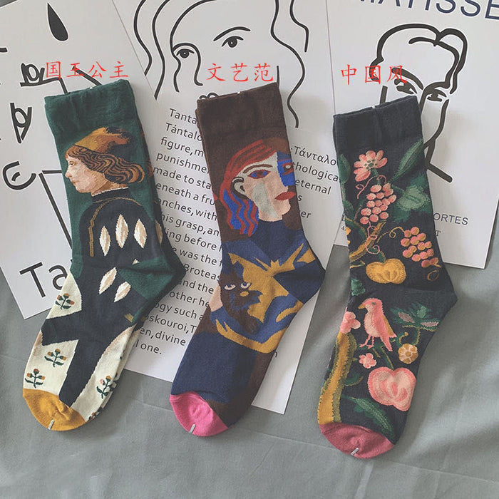 Wholesale retro pile socks color couple tide socks summer socks MOQ≥5 JDC-SK-BuS001