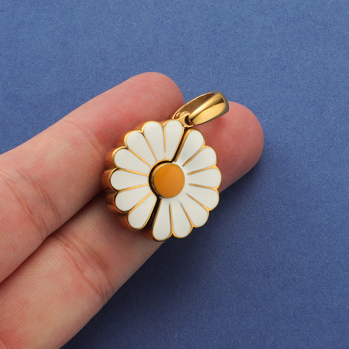 Wholesale Small Daisy Can Open and Close 12 Constellation DIY Pendant MOQ≥5 JDC-PT-MinP002