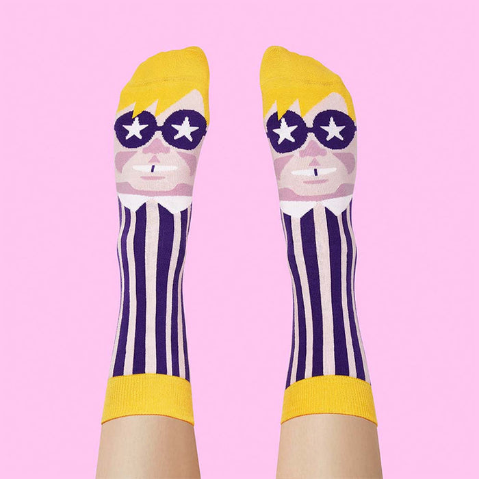 Calcetines al por mayor tela de dibujos animados calcetines de algodón calcetines de algodón jdc-sk-qang012