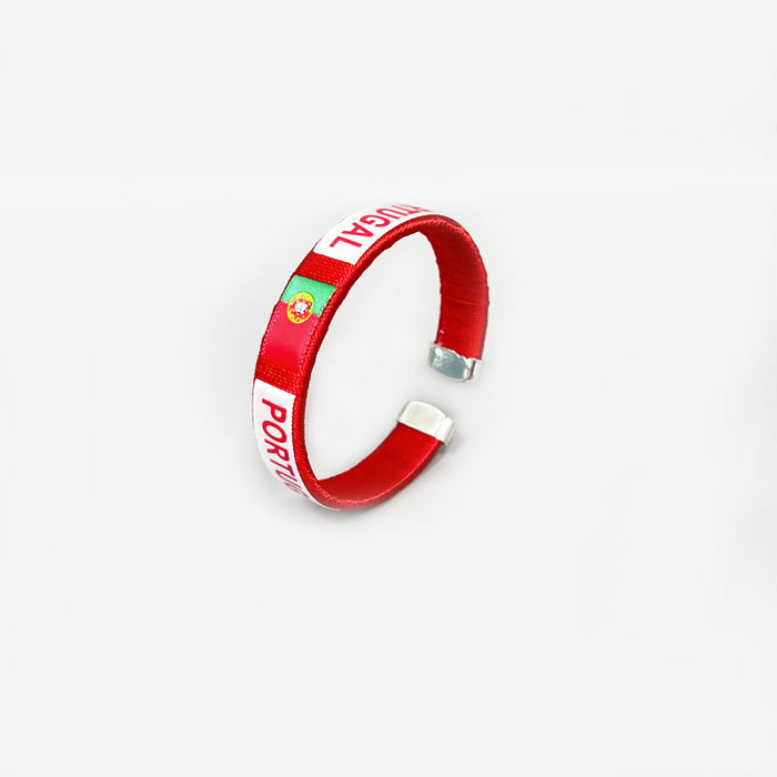 Wholesale Bracelet Stretch PVC Rubber Inner Ring 2022 World Cup Flag Sports Wristband Souvenirs MOQ≥2 JDC-BT-JiuX001