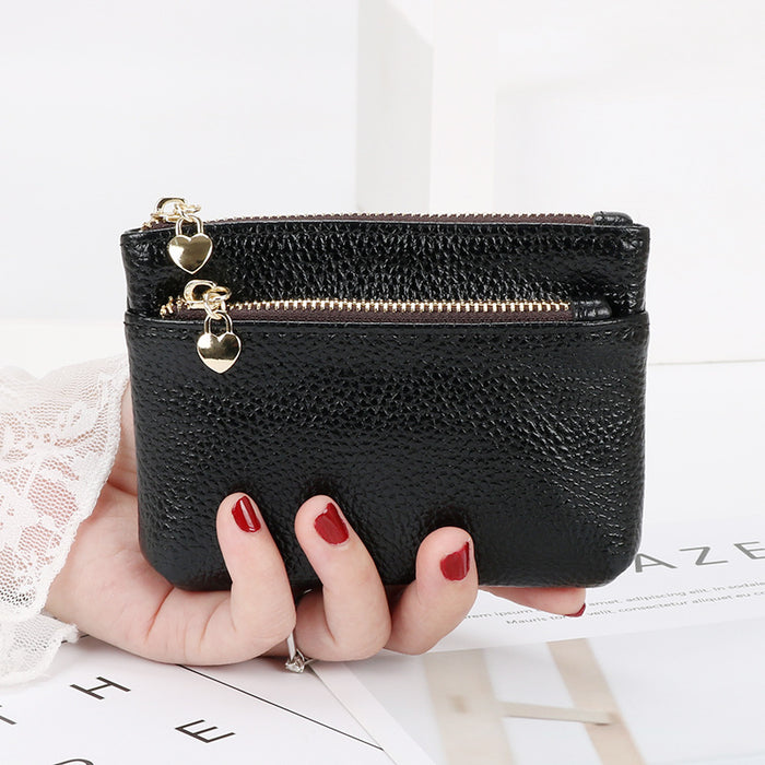Wholesale Keychain Leather Print Short Zip Coin Purse Card Holder (F) JDC-KC-ShangM002