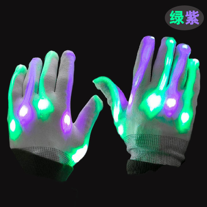 Wholesale Toy Halloween Glowing Gloves Led Glitter MOQ≥2 JDC-FT-Huand001