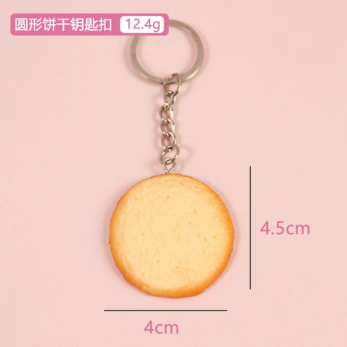 Wholesale simulation cookie keychain pendant cute MOQ≥2 JDC-KC-QHaoo001
