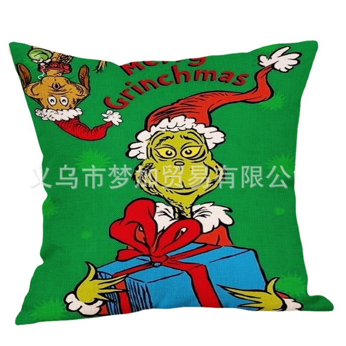 Cartoon de almohada de Navidad verde al por mayor (M) JDC-PW-MENGJ004