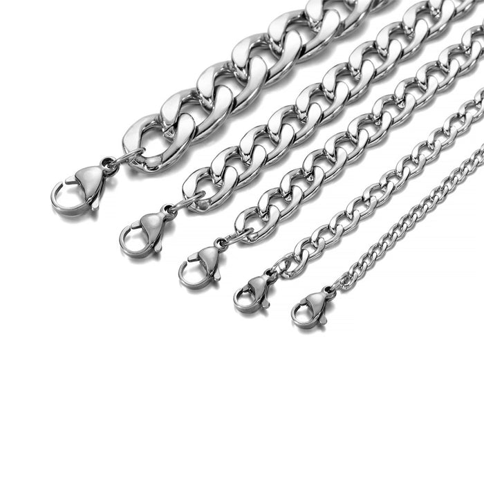 Wholesale Multi Size Glossy Stainless Steel Necklace JDC-NE-ziming001