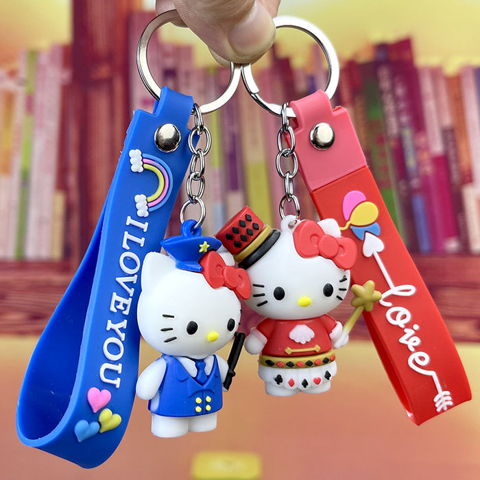 Wholesale Keychain Cartoon Cute Cartoon Bag Bag Ornament School Bag Pendant Silicone MOQ≥10 JDC-KC-LeO012