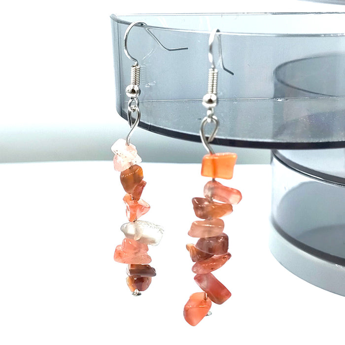 Wholesale pure handmade crystal stone natural stone  earrings JDC-ES-DY019