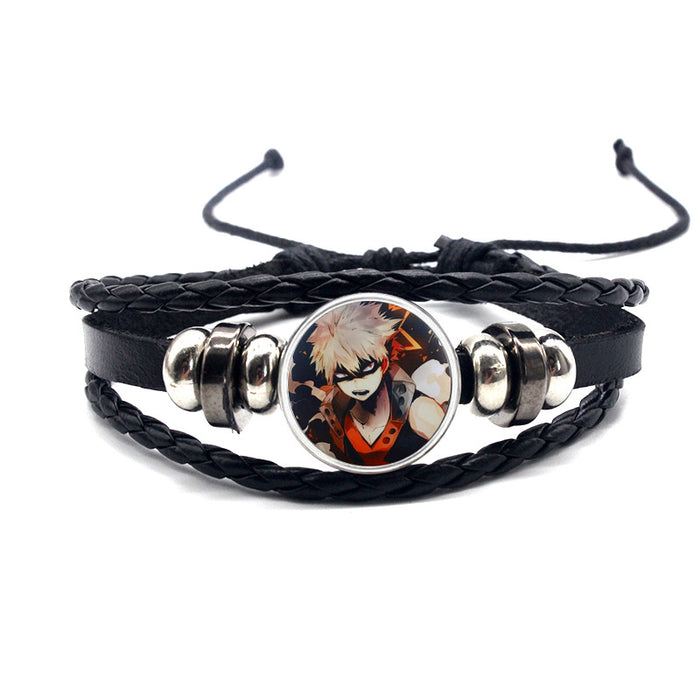 Wholesale Accessories Leather Bracelet Braided Adjustable MOQ≥2 (M) JDC-BT-YanY013