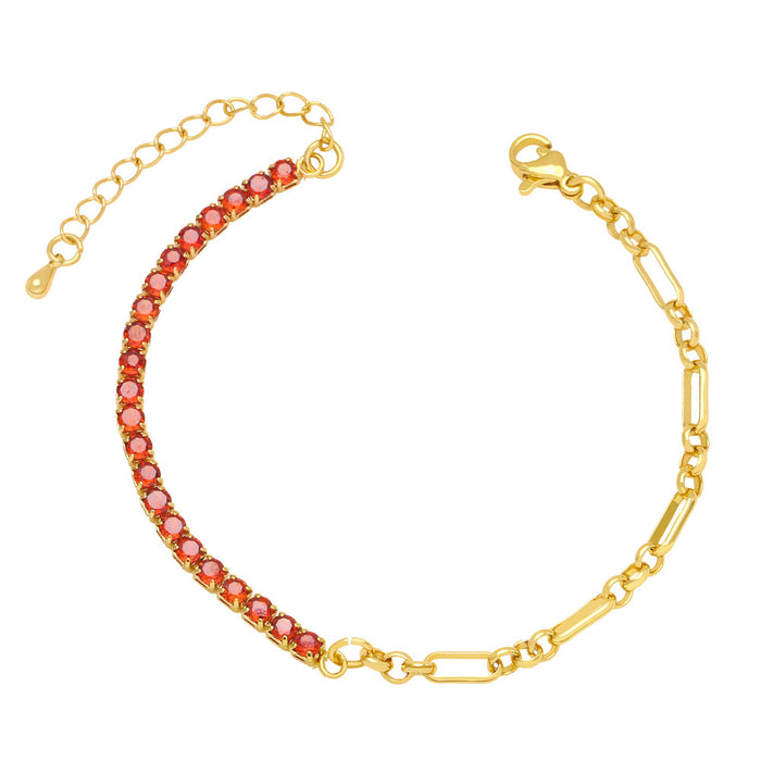 Jewelry WholesaleWholesale zircon asymmetric stitching bracelet for women JDC-BT-AS140 Bracelet 翱昇 %variant_option1% %variant_option2% %variant_option3%  Factory Price JoyasDeChina Joyas De China
