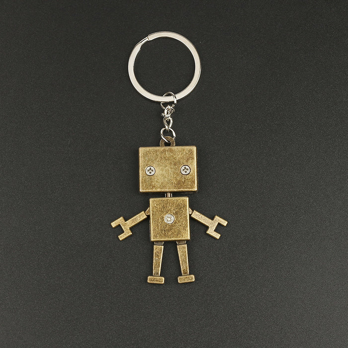 Wholesale Retro Robot Keychain Silver Carton Man JDC-KC-MengO002