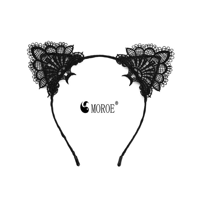 Wholesale Headband Lace Bow Cat Ears MOQ≥2 JDC-HD-MoL001