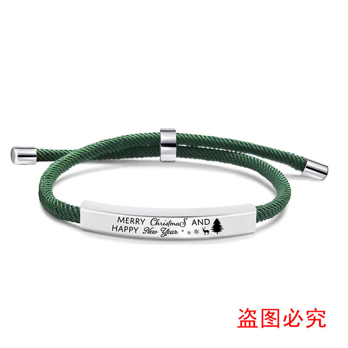 Wholesale Bracelets Stainless Steel Woven Rope Christmas Gifts JDC-BT-GangG017