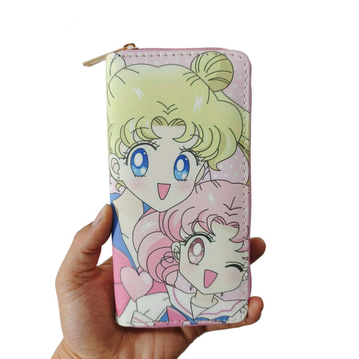 Wholesale 2D Cartoon Sailor Moon PU Long Zipper Wallet MOQ≥3 JDC-WT-Dengxin002