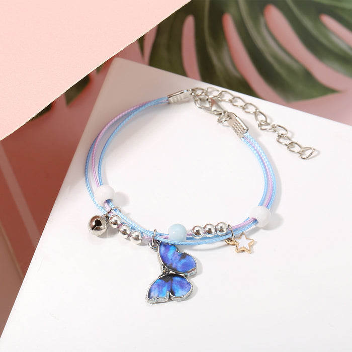 Jewelry WholesaleWholesale Popular Blue Butterfly Bracelet JDC-BT-F937 Bracelet 韩之尚 %variant_option1% %variant_option2% %variant_option3%  Factory Price JoyasDeChina Joyas De China