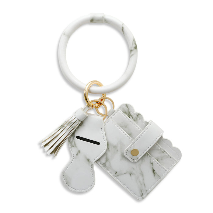 Jewelry WholesaleWholesale PU leather tassel wrist keychain MOQ≥2 JDC-KC-JM012 Keychains 杰米 %variant_option1% %variant_option2% %variant_option3%  Factory Price JoyasDeChina Joyas De China