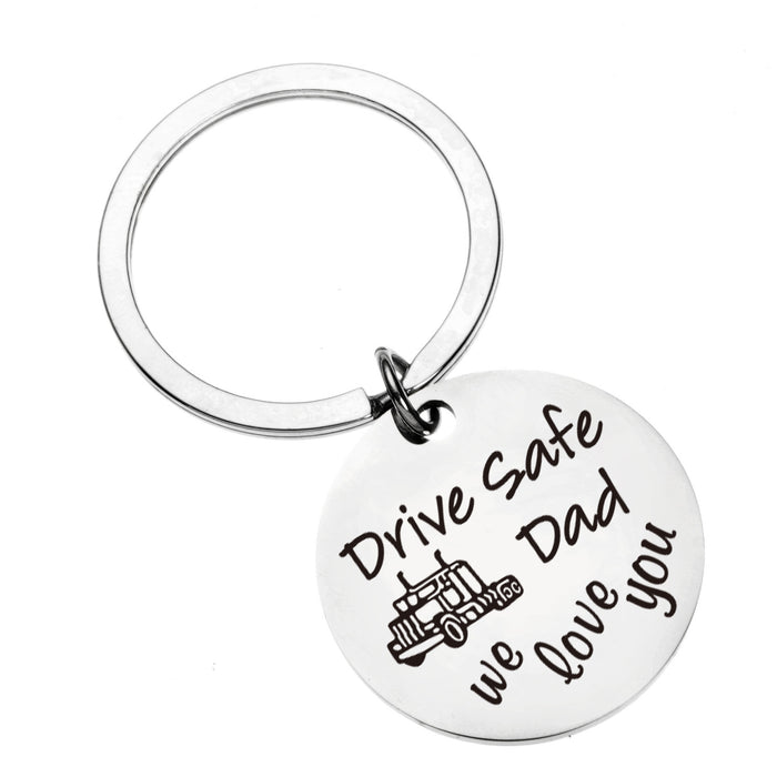 Wholesale Father's Day Gift Safe Driving Stainless Steel Keychain MOQ≥2 JDC-KC-YYan002