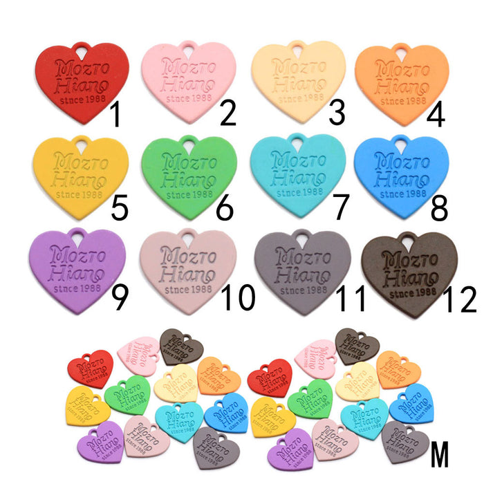 Wholesale Bulk Keychains Alloy Letter Heart Shape DIY Random 10pcs JDC-KC-SuoL003