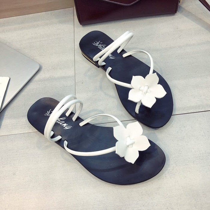 Jewelry WholesaleWholesale spring and summer two wear fashion slippers flat thong flower sandals JDC-SD-ChongW001 Sandal 宠微 %variant_option1% %variant_option2% %variant_option3%  Factory Price JoyasDeChina Joyas De China