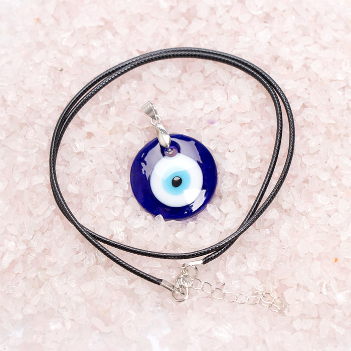 Collar de copa de ojo del diablo al por mayor Ojos azules de vidrio Pulsera colorida Moq≥2 JDC-BT-Huom006