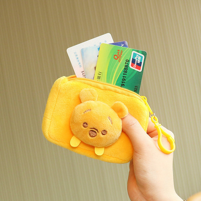 Wholesale keychain wallets cute plush three-dimensional doll card holder key case JDC-KC-Huofan008