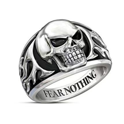 Wholesale jewelry European and American hip-hop style skull men's ring JDC-RS-WN138