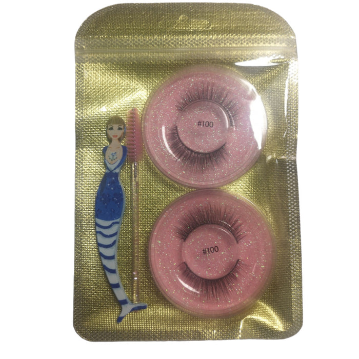 Wholesale 3d False Eyelashes Natural Thickness 2 Pairs Combination Makeup Tools JDC-EY-LanJL012