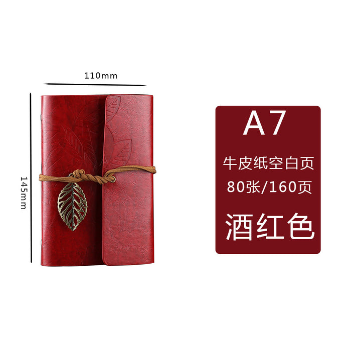 Wholesale Notebook PU Leather Kraft Paper Leaf Loose Leaf MOQ≥2 JDC-NK-BoKe003