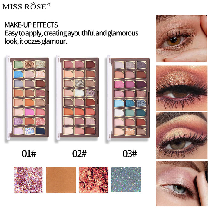 Wholesale Color Eyeshadow Palette Makeup Pearly Matte Glitter Eyeshadow MOQ≥3 JDC-EY-MR003