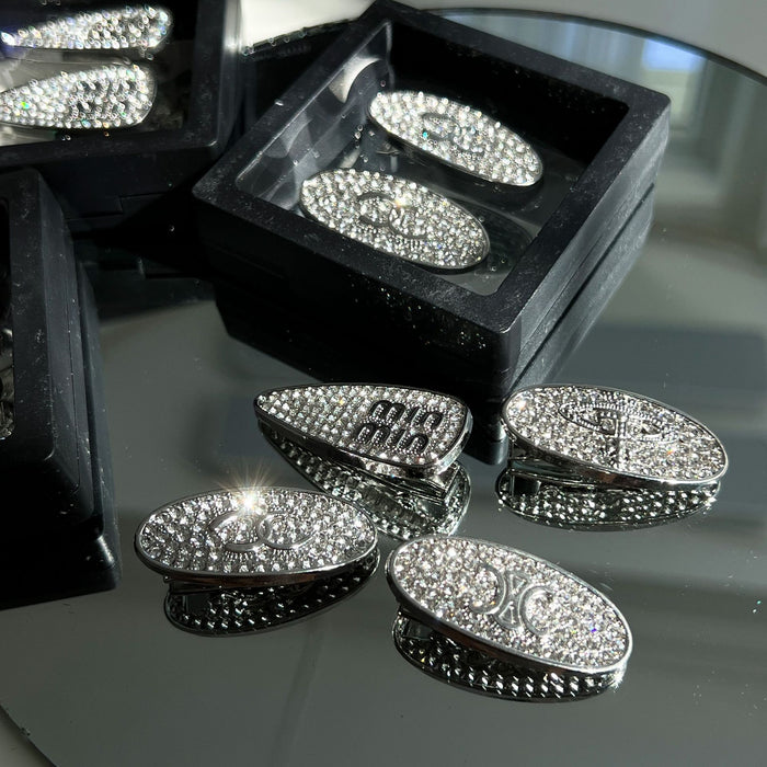 Wholesale Hair Clips Alloy Light Luxury Fashion Letter Rhinestones (F) JDC-HC-SUXIA001