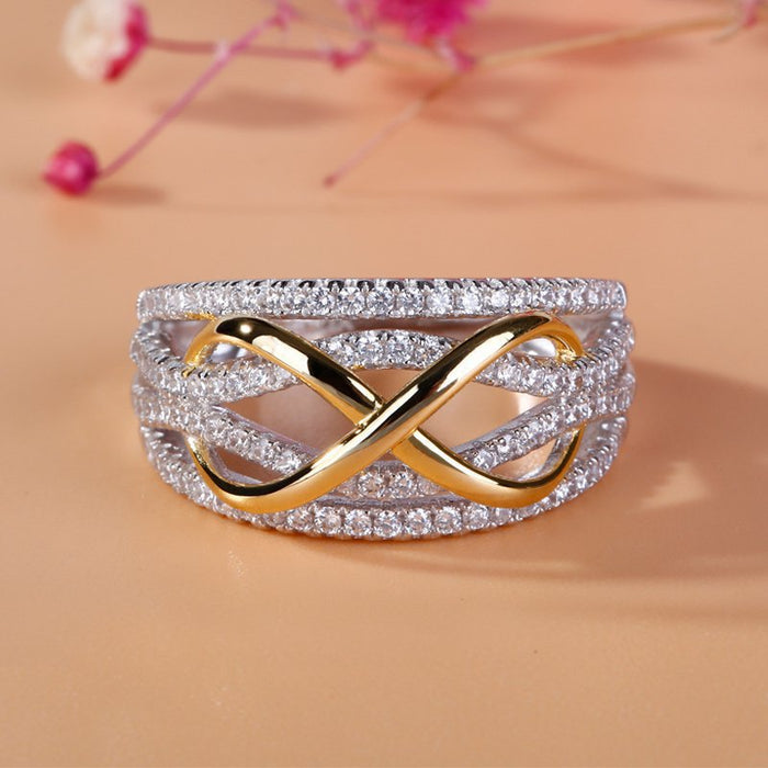 Joyería de aleación de anillo al por mayor Fashion Gold Gold JDC-RS-WN141