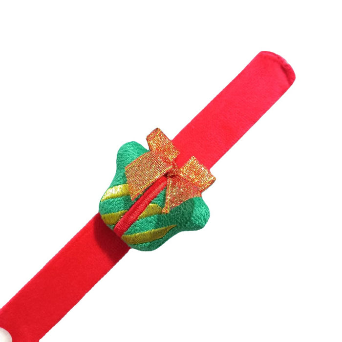 Wholesale Bracelet Slap Band Cloth Fleece Christmas Cartoon Plush Accessories MOQ≥5 JDC-BT-HongY012