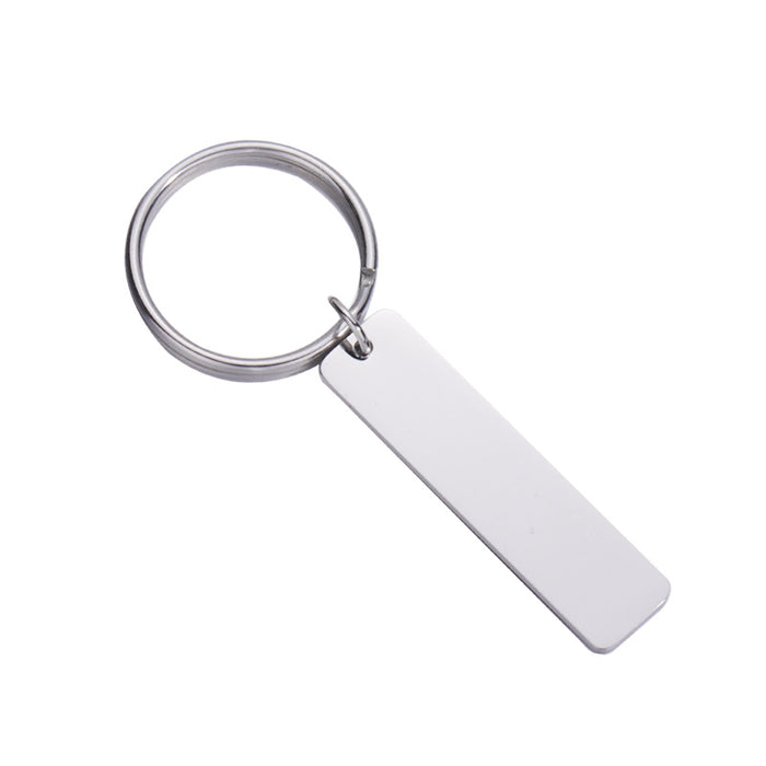 Wholesale Engraved Keychains Bulk Stainless Steel Strip Tag Glossy MOQ≥2 JDC-KC-MinP001