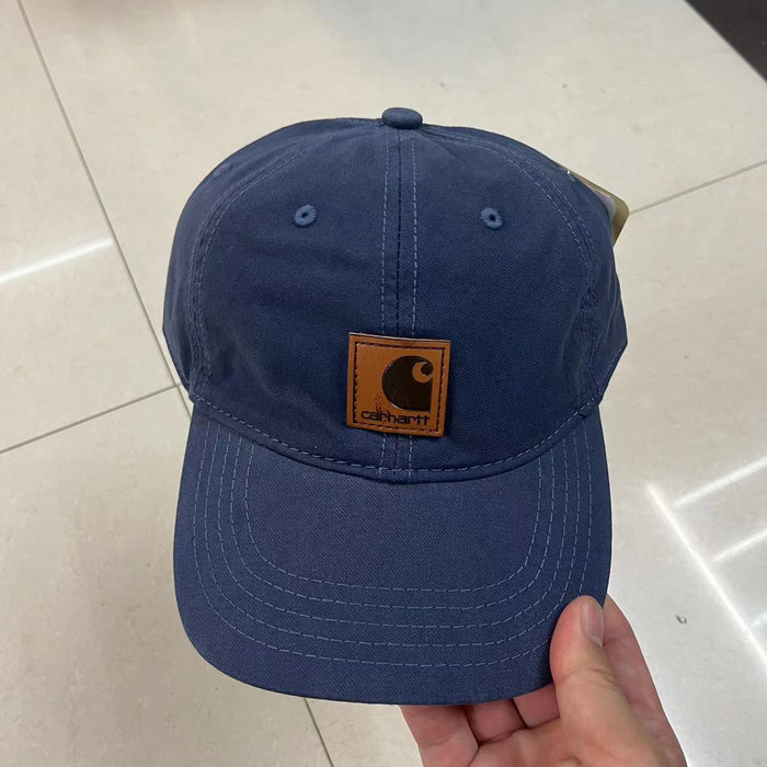 Wholesale Solid Color Leather Label Cotton Baseball Hat JDC-FH-Qiluan001