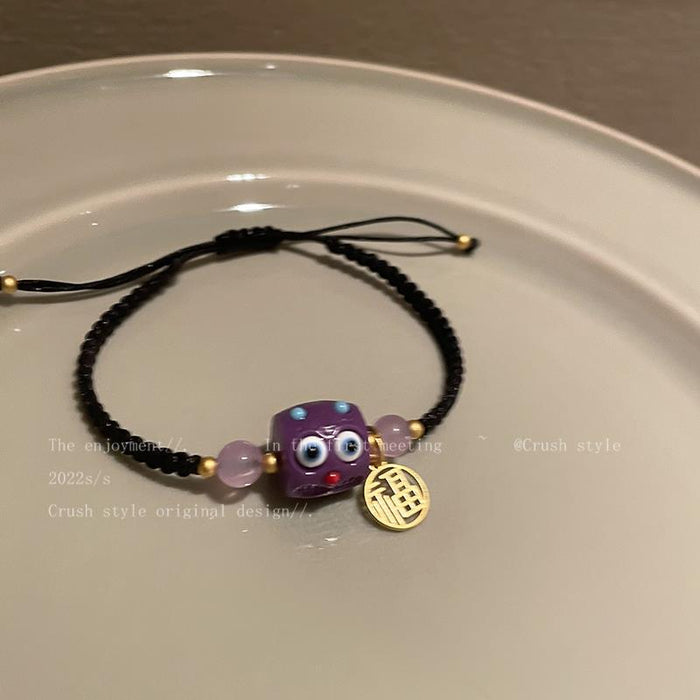 Wholesale Bracelet Alloy Cute Monster Fuk Brand Braided Bracelet JDC-BT-MeiY003