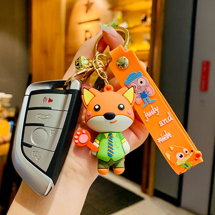 Wholesale keychains PVC fox doll JDC-KC-ManM040